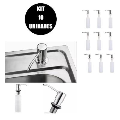 Dispenser Kit 10Uni Dosador Detergente SaboneteLiq Banheiro