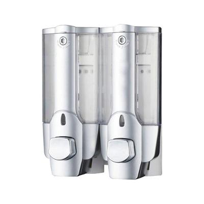 Dispenser Duplo Shampoo SaboneteLiq Alcool Banheiro Hotel