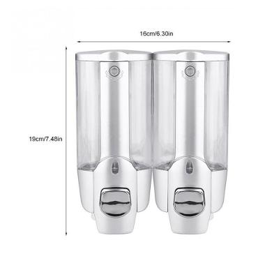 Dispenser Duplo Alcool Gel Shampoo SaboneteLiq Kit 2Uni