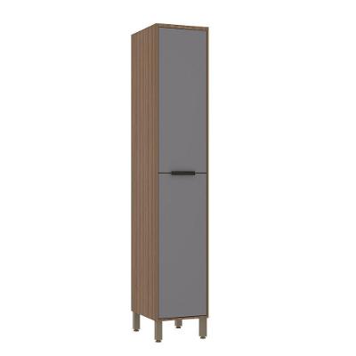 Paneleiro 40cm 2 Portas Profundo Aspen Luciane Móveis Vanilla Com Cinza Puro