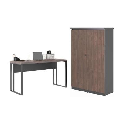 Armário 2 Porta Com Mesa Portugal Freijó Preto