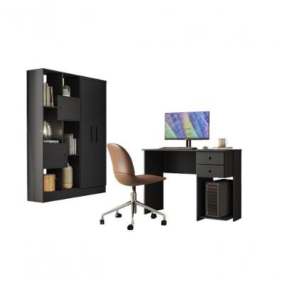 Jogo De Quarto Escrivaninha, Livreiro E Multiuso Preto - Fdecor