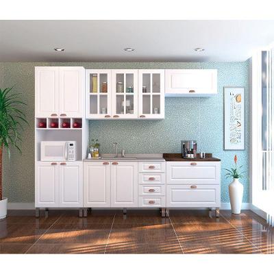 Cozinha Modulada 5 Peças Branco Cristal Branco