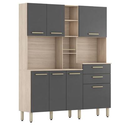 Cozinha Compacta Encanto 7 Portas 2 Gavetas Grafito