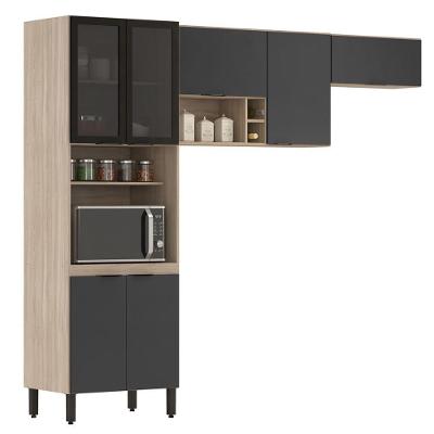 Cozinha Completa Modular 3 Peças Composição 7 Grafito Fi0007