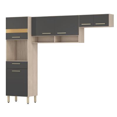Cozinha Compacta Dama 3 Peças 99101 Avena Touch Grafito