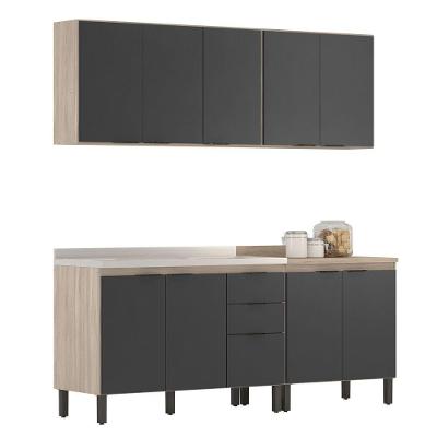 Cozinha Completa Modular 4 Peças Composição 8 Grafito Fi0008