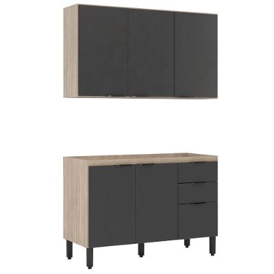 Cozinha Completa Modular 2 Peças Composição 9 Touch Grafito