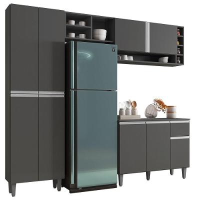 Cozinha Completa Modulada 5 Peças Cinza Fosco