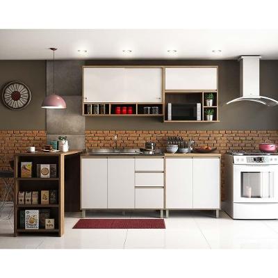 Cozinha e Bancada Armários Balcões E Nicho Micoondas Branco