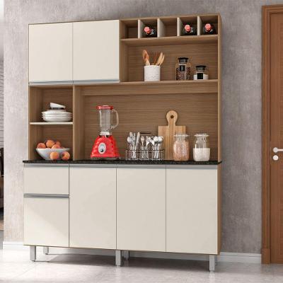 Cozinha Alice 6 Portas 1 Gaveta Carvalho Off White
