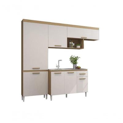 Cozinha Naiomi 4PTS c/Balcão 3PTS 1GVT /Off White-Aramóveis