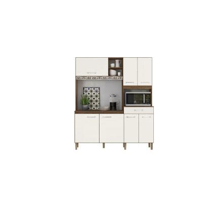 Kit Cozinha Yara 160 7 Portas Évora Rústico/Off White