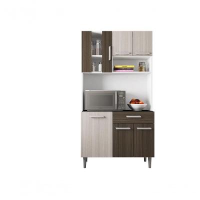 Kit Cozinha 6 Portas Maite Branco/Rovere/Amêndoa