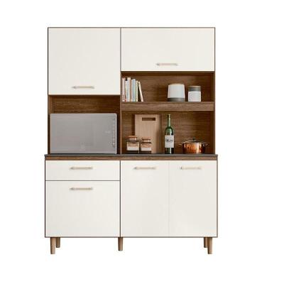 Cozinha Zeus 140 5 Portas Évora Rústico/Off White Cristal