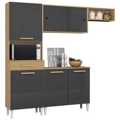 Cozinha Compacta Com Balcao 2002113x14 Atacama Grafite Armoveis Atacama Grafite