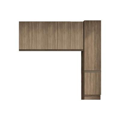 Kit de Cozinha Modulada 3 Peças Maxxi  (2 Armários + 1 Paneleiro) CPT35 Nogal - Kappesberg