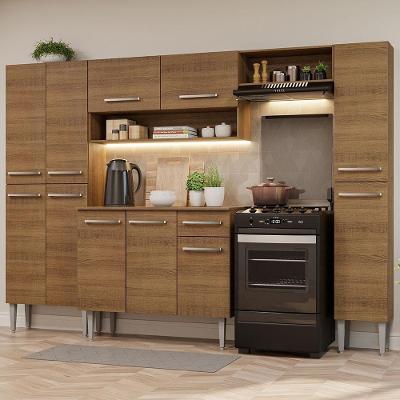 Cozinha Completa Emilly Rustic com Armário e Balcão Madesa