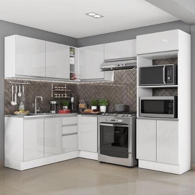 Cozinha Completa Acordes Glamy Branco 100% MDF Canto Madesa