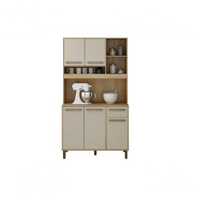 Armario 5 Portas 1 Gaveta Ametista Cinamomo/off White