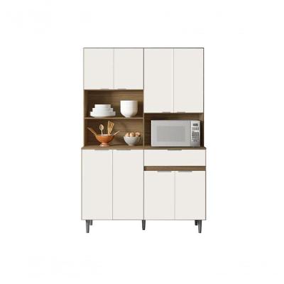 Kit Cozinha 8 Portas Laila Carvalho/Off White - Poliman