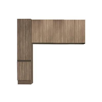 Cozinha Modulada Kappesberg Maxxi  3 Peças (2 Armários + 1 Paneleiro) CPT34 Nogal