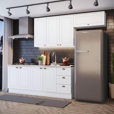 Cozinha Compacta 4 Peças C/ Aéreo 3 Portas Branco