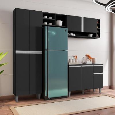 Cozinha Compacta Atlanta Preto Fosco