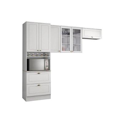 Cozinha Compacta Americana 3 Peças (2 Armários + 1 Paneleiro) Cpt05 Branco - Henn