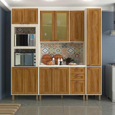 Cozinha Modulada Compacta 4 Peças Com Tampo E Vidro Reflecta Sofia Pátina Com Moscatto