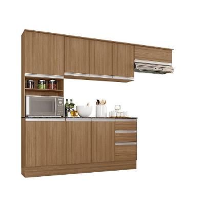 Cozinha Compacta 9 Portas 2 Gavetas Com Balcão Tampo Paris Carvalho