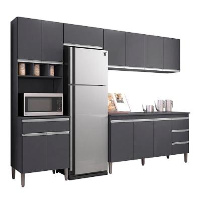 Cozinha Modulada 5 Peças 281 Cm Andreia Cinza Reajl Cinza
