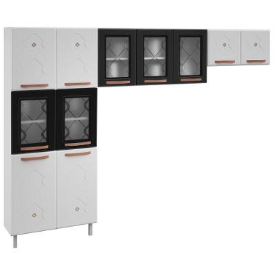 Cozinha Compacta Aço Telasul Mirage New 5vidros 3pçs Bco/pto