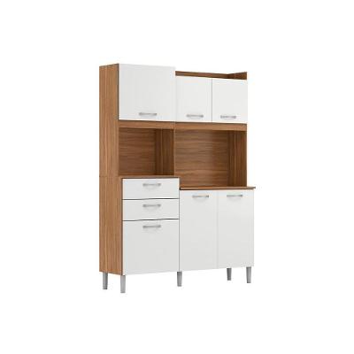 Kit de Cozinha Compacta Harmonia c/ 6 Portas e 2 Gavetas Amendola/Branco - Demóbile