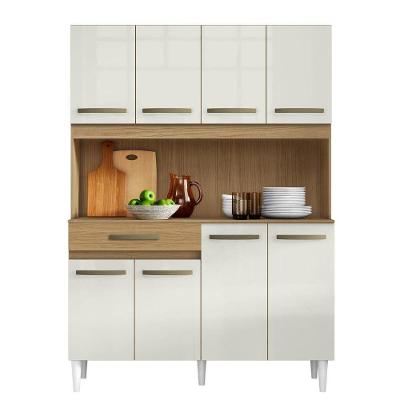 Kit Cozinha Com 8 Portas E 1 Gaveta Cleo Cor Atacama Off White Aramóveis