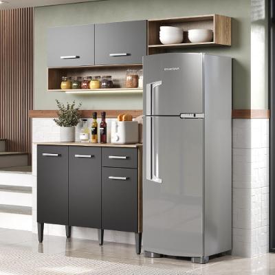 Armário Cozinha Compacta Arizona Tiny Carvalho/preto Carraro
