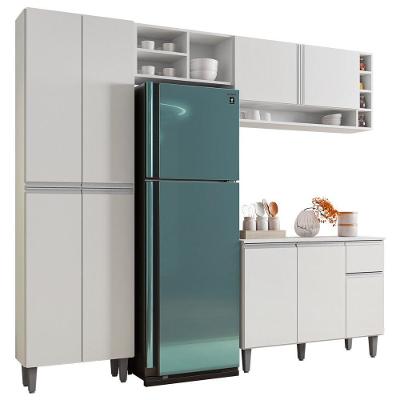Cozinha Modulada Completa Vanessa 5 Peças 230Cm Branco - Desk Design