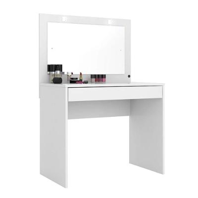 Penteadeira Camarim C/EspelhoE Led 1 Gaveta Atraente Branco