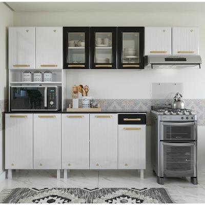 Cozinha De Aço Compacta Telasul Diamante 4Pçs C/ Kit Bco/Pto