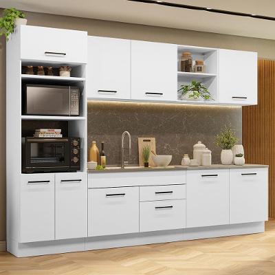Armário De Cozinha Completa 310cm Branco Agata Madesa 02 Branco