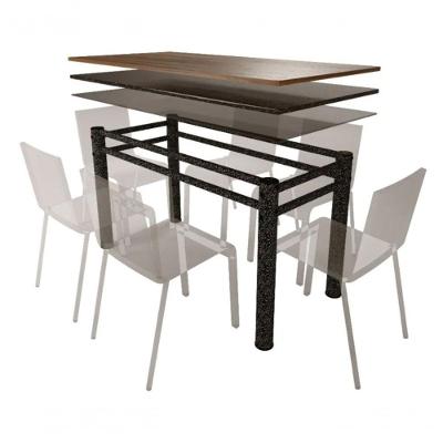 Pé Base De Mesa Jantar Para Tampos Pedra Granito Vidro 1,20