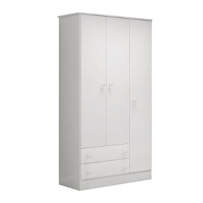Guarda Roupa Infantil 3 Portas E 2 Gavetas Branco