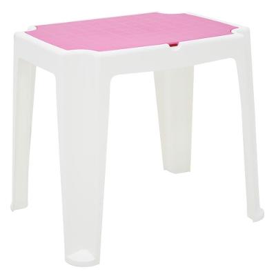 Mesa Infantil Versa em Polipropileno Rosa e Branco