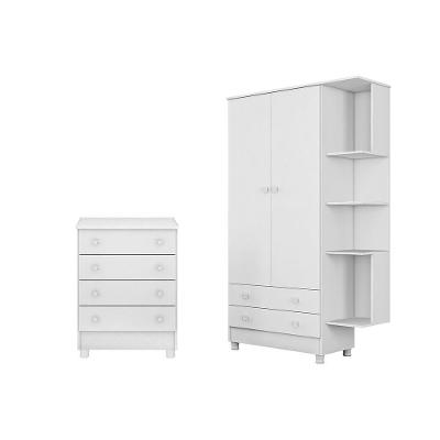 Quarto Infantil Berço Mini Cama Americano Branco - Qmovi
