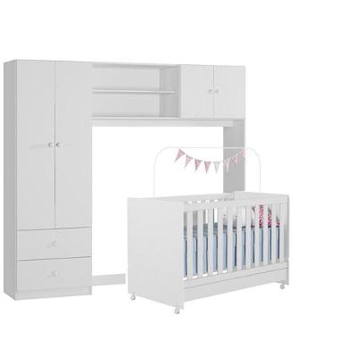 Quarto Infantil Berço, Conjugado 04 Portas Branco