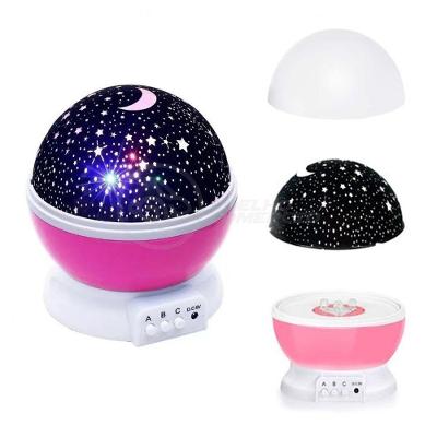 Luminária Projetor Abajur Estrelas Galáxia Projeção Céu Rosa