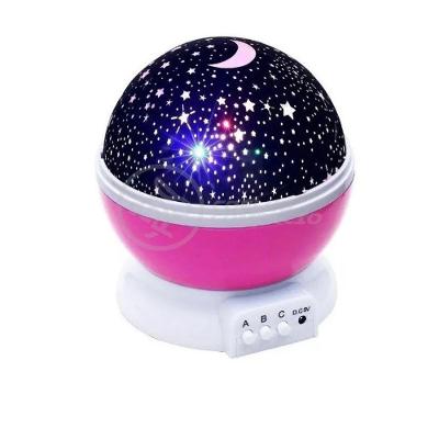 Luminária Projetor Abajur Estrelas Galáxia Animado Céu Rosa