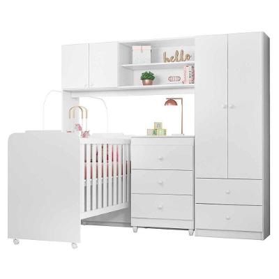 Jogo De Quarto Infântil Com 3 Peças Sofhia Branco Peternella Móveis