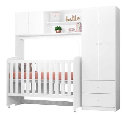 Conjugado Infântil Ternura Com Berço Amore Branco Pertenella Móveis