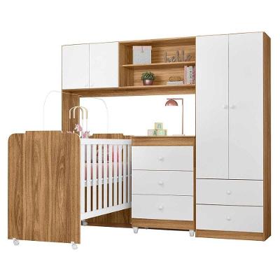 Jogo De Quarto Infântil Com 3 Peças Sofhia Nature Branco Peternella Móveis